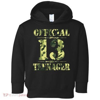 Officialnagern 13th Birthday Thirteen Camo Hunting Toddler Hoodie