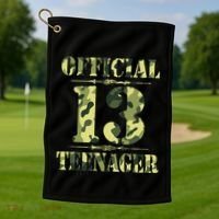 Officialnagern 13th Birthday Thirteen Camo Hunting Golf Towel thumb 1