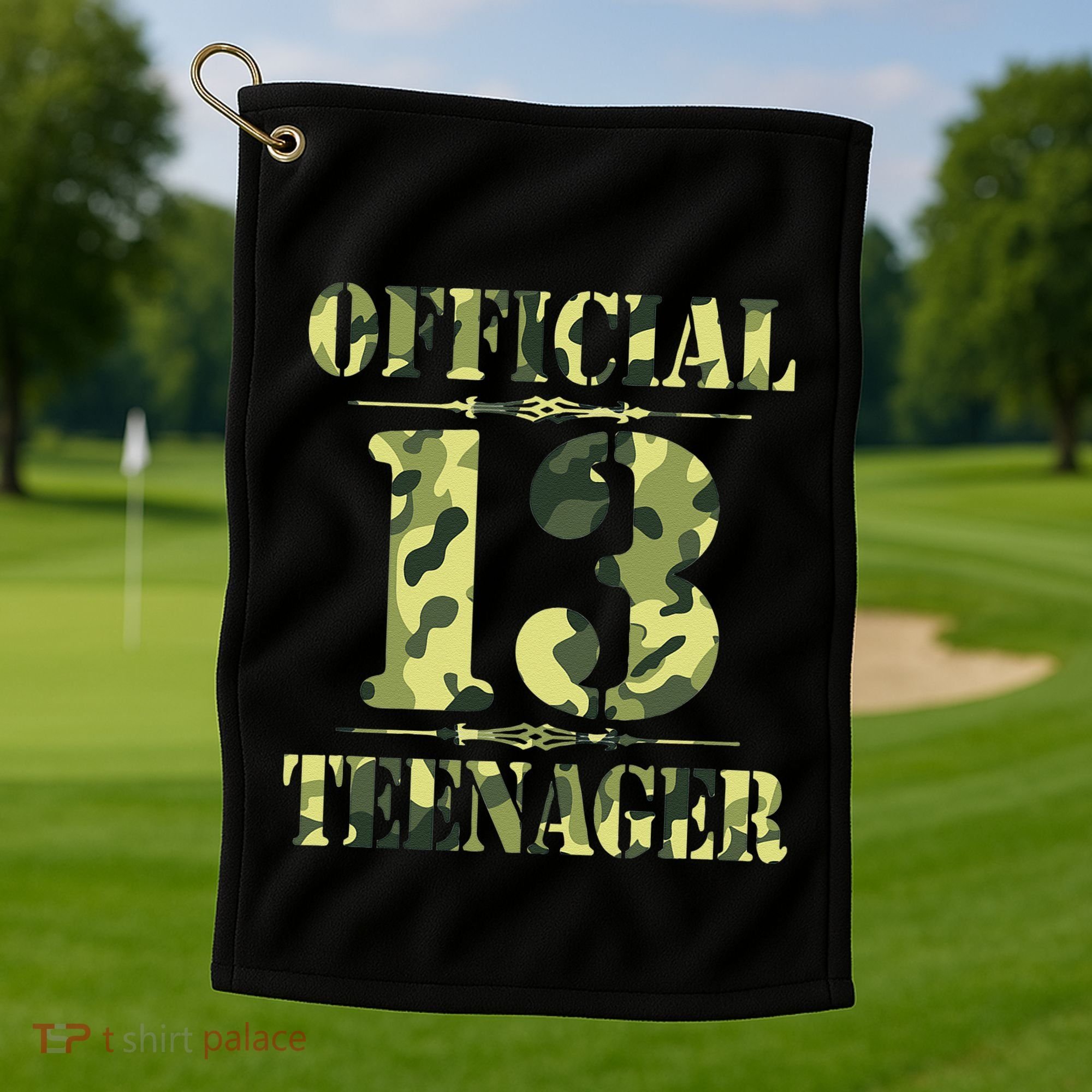 Officialnagern 13th Birthday Thirteen Camo Hunting Golf Towel