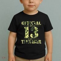 Officialnagern 13th Birthday Thirteen Camo Hunting Toddler T-Shirt thumb 2
