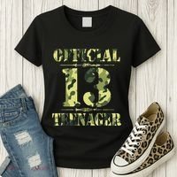 Officialnagern 13th Birthday Thirteen Camo Hunting Women's T-Shirt thumb 3
