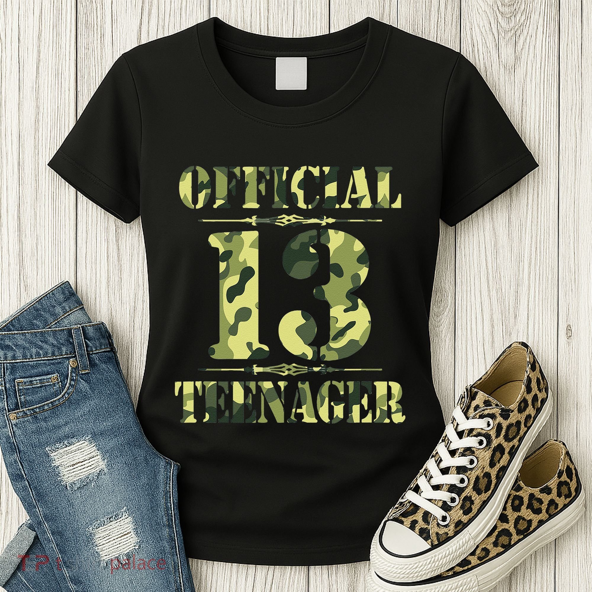 Officialnagern 13th Birthday Thirteen Camo Hunting Women's T-Shirt