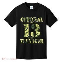 Officialnagern 13th Birthday Thirteen Camo Hunting Kids T-Shirt thumb 0