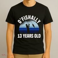 Ofishally 13 Years Old Fisherman 13th Birthday Fishing T-Shirt thumb 3