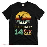 Ofishally 14 Year Oldnager Fishing 14th Birthday Party T-Shirt thumb 0