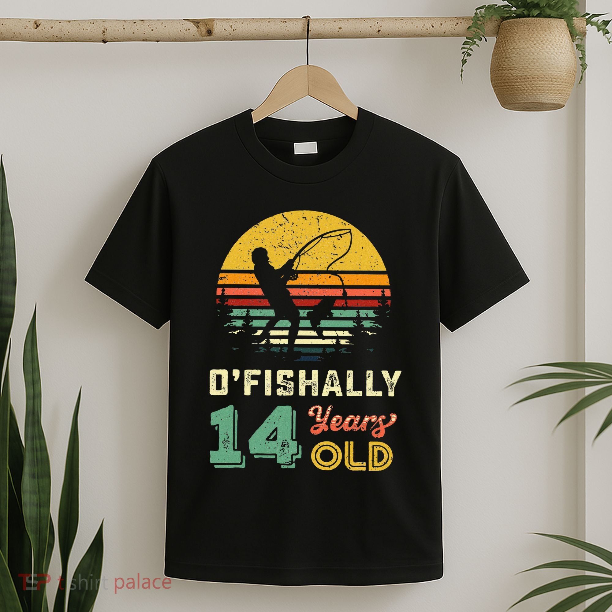 Ofishally 14 Year Oldnager Fishing 14th Birthday Party T-Shirt