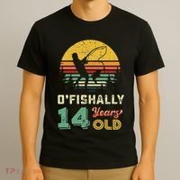 Ofishally 14 Year Oldnager Fishing 14th Birthday Party T-Shirt thumb 3