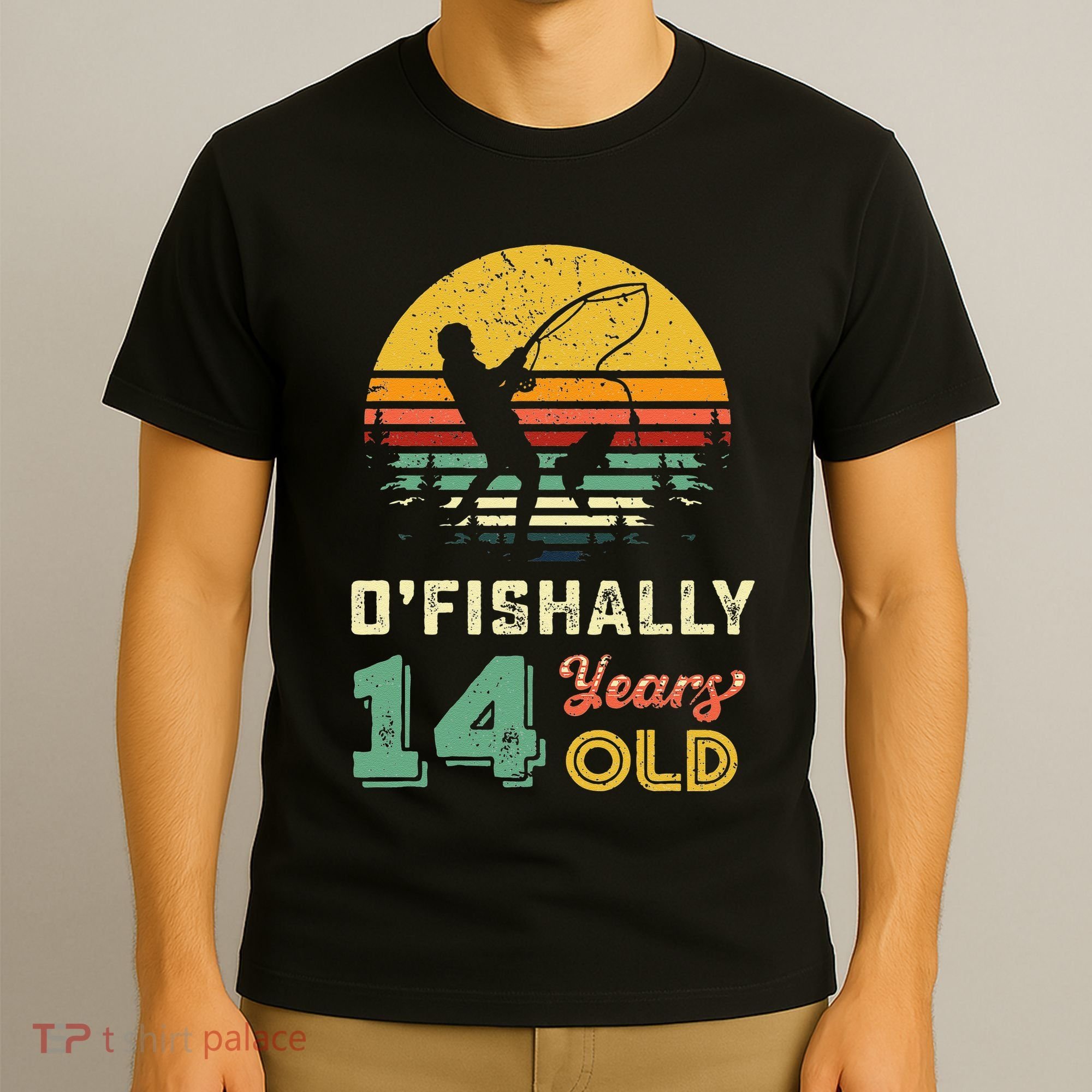 Ofishally 14 Year Oldnager Fishing 14th Birthday Party T-Shirt
