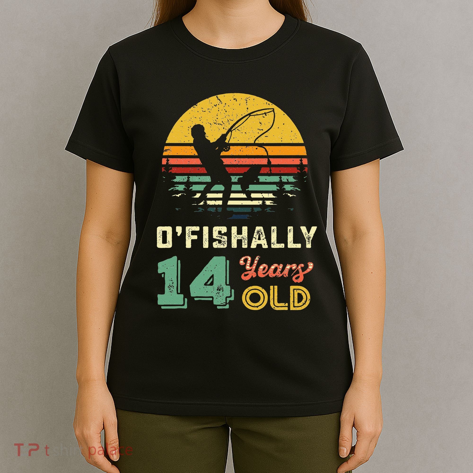 Ofishally 14 Year Oldnager Fishing 14th Birthday Party T-Shirt