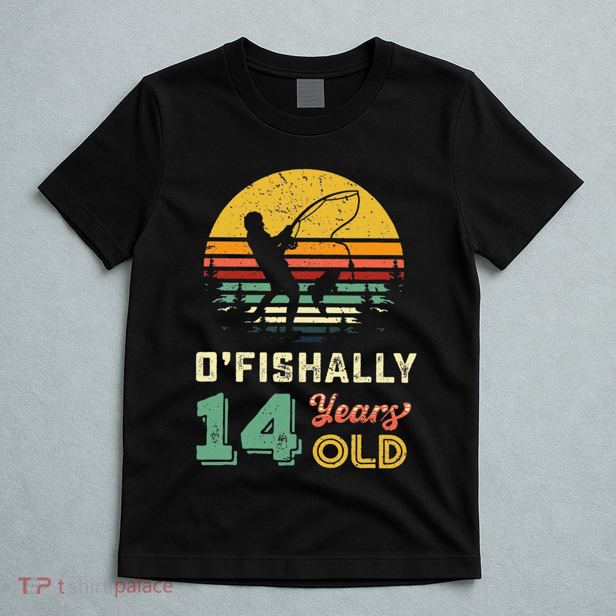 Ofishally 14 Year Oldnager Fishing 14th Birthday Party T-Shirt