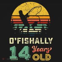 Ofishally 14 Year Oldnager Fishing 14th Birthday Party T-Shirt thumb 7