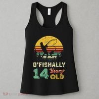 Ofishally 14 Year Oldnager Fishing 14th Birthday Party Women's Tank Top thumb 3