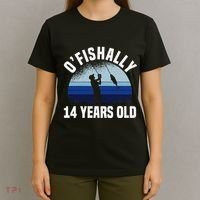 Ofishally 14 Years Old Fisherman 14th Birthday Fishing T-Shirt thumb 4