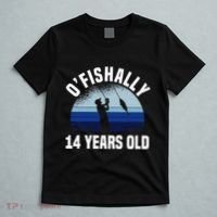 Ofishally 14 Years Old Fisherman 14th Birthday Fishing T-Shirt thumb 5