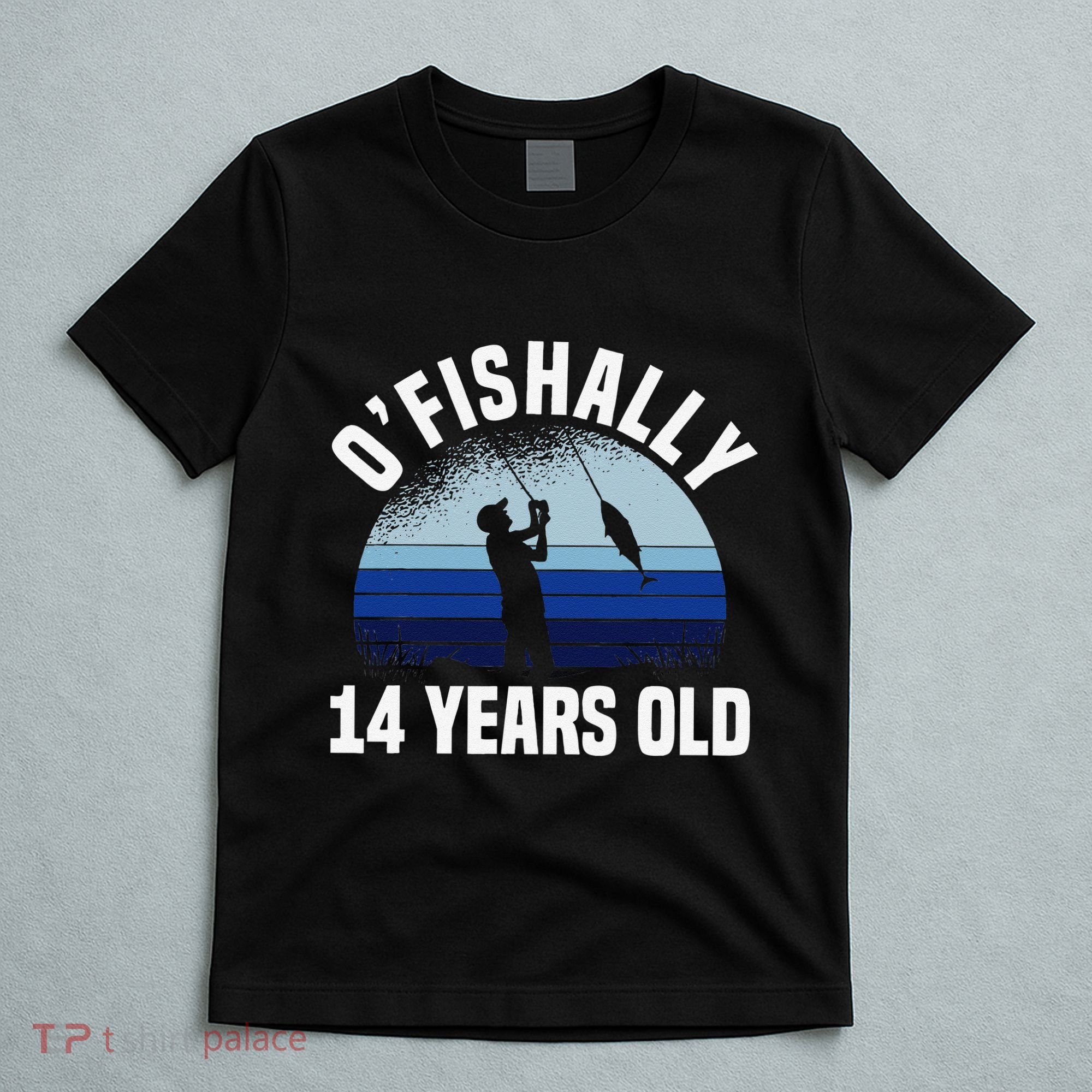 Ofishally 14 Years Old Fisherman 14th Birthday Fishing T-Shirt