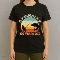 OFishally 100 Years Old Fishing Birthday Theme Party 100th T-Shirt thumb 4