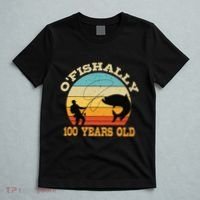 OFishally 100 Years Old Fishing Birthday Theme Party 100th T-Shirt thumb 5