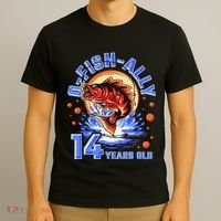 OFishAlly 14 Years Oldns 14th Birthday Fishing T-Shirt thumb 3