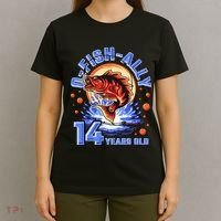 OFishAlly 14 Years Oldns 14th Birthday Fishing T-Shirt thumb 4
