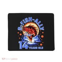 OFishAlly 14 Years Oldns 14th Birthday Fishing Mousepad thumb 0