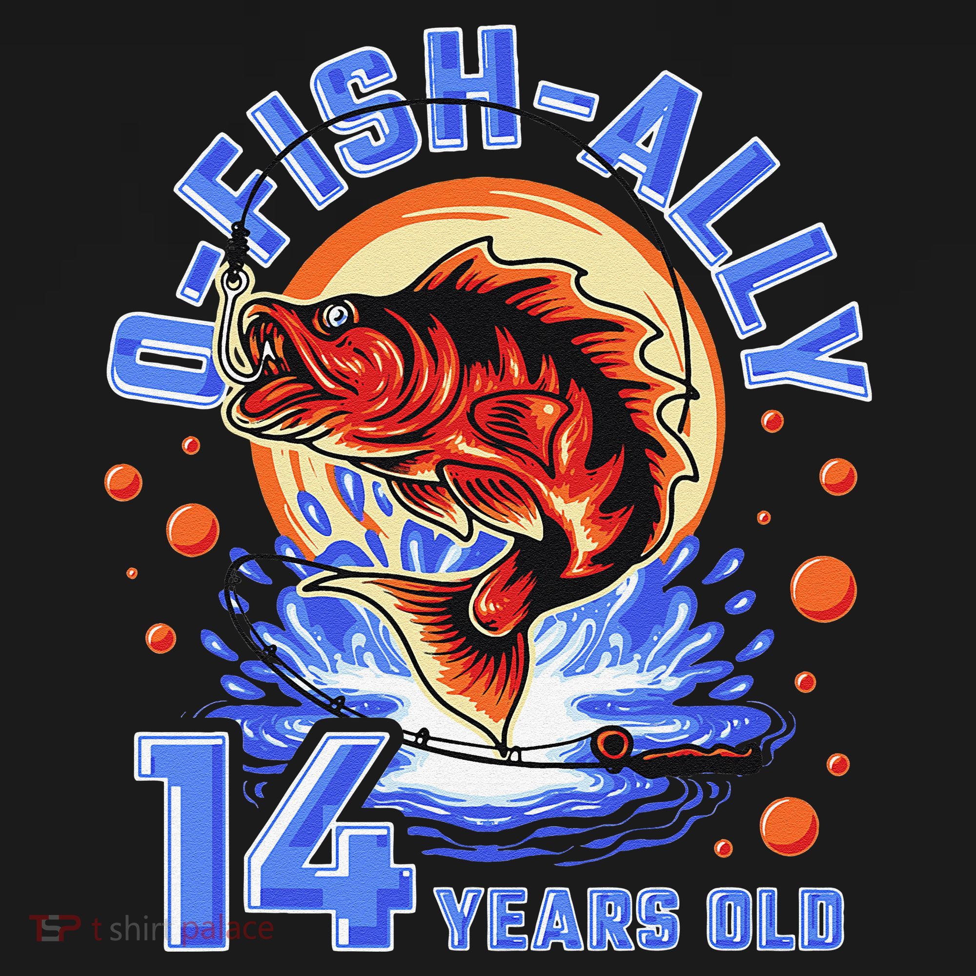 OFishAlly 14 Years Oldns 14th Birthday Fishing Mousepad