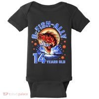 OFishAlly 14 Years Oldns 14th Birthday Fishing Baby Bodysuit thumb 0