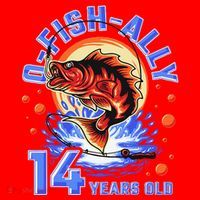 OFishAlly 14 Years Oldns 14th Birthday Fishing Santa Hat thumb 1