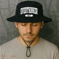 Overthinker 24/7 Funny Over Think Thinking Bucket Hat thumb 2