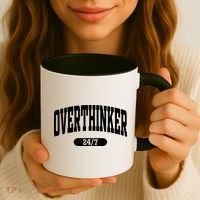 Overthinker 24/7 Funny Over Think Thinking Coffee Mug thumb 3