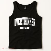 Overthinker 24/7 Funny Over Think Thinking Tank Top thumb 2