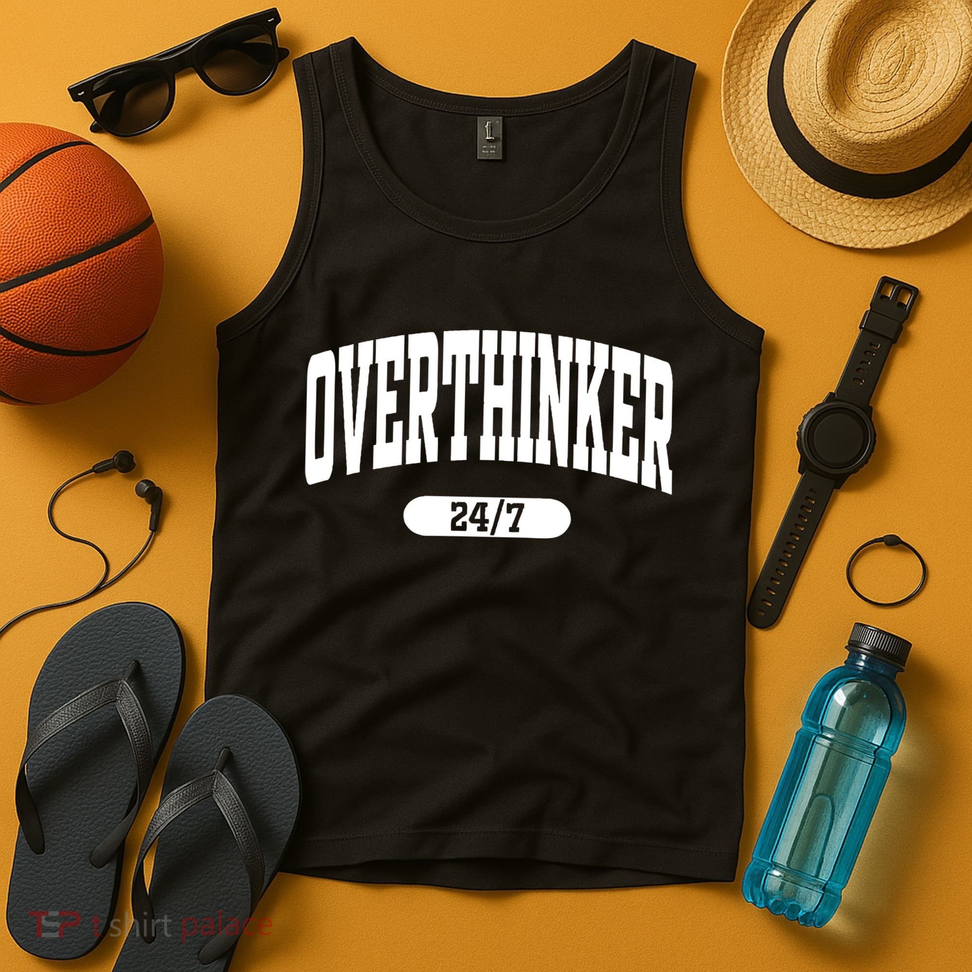 Overthinker 24/7 Funny Over Think Thinking Tank Top