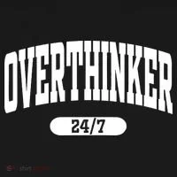 Overthinker 24/7 Funny Over Think Thinking Kids Long Sleeve Shirt thumb 2