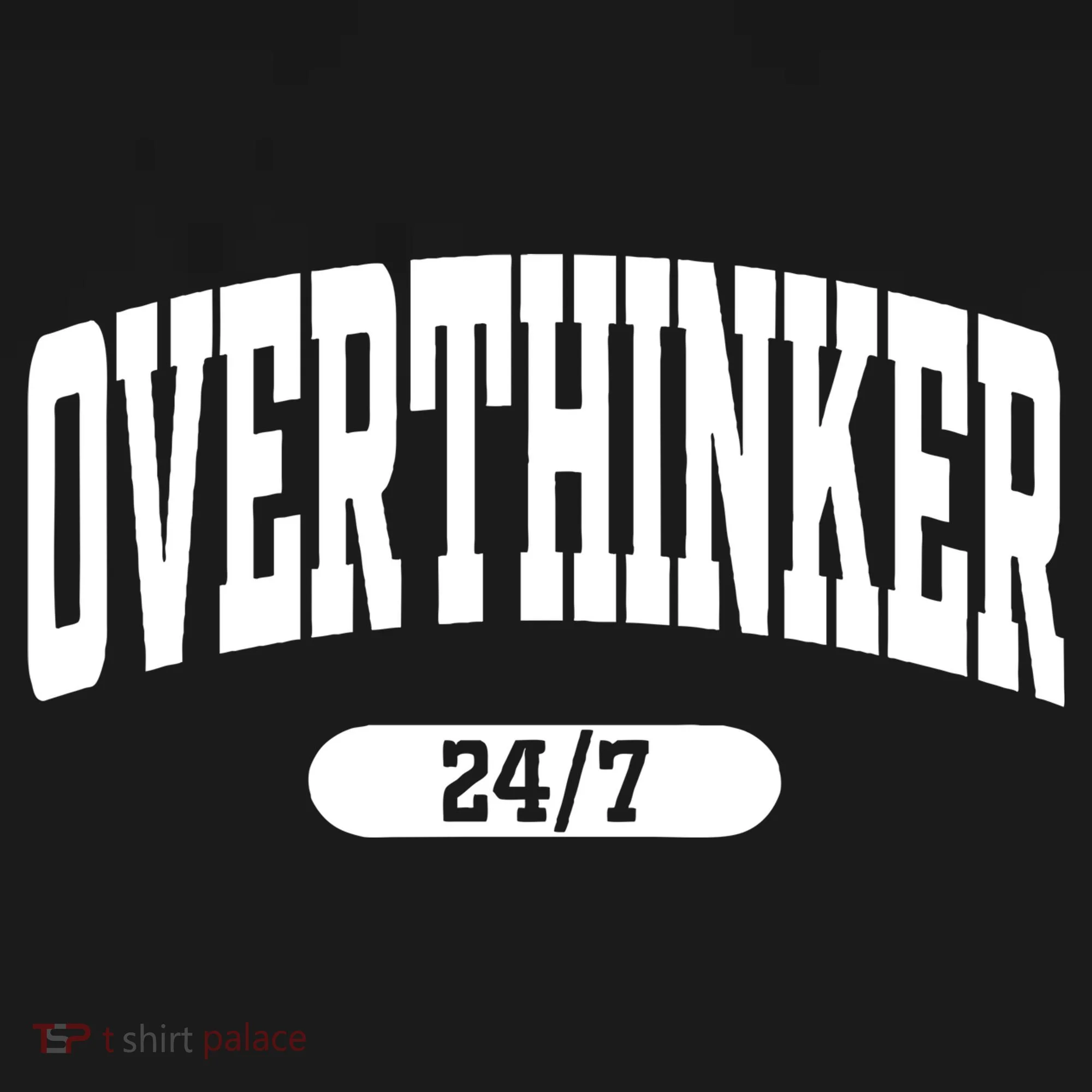 Overthinker 24/7 Funny Over Think Thinking Kids Long Sleeve Shirt
