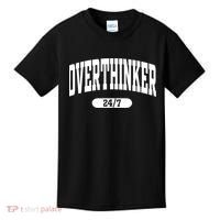 Overthinker 24/7 Funny Over Think Thinking Kids T-Shirt thumb 0