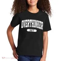 Overthinker 24/7 Funny Over Think Thinking Kids T-Shirt thumb 2