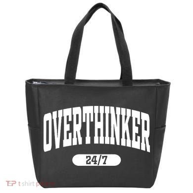 Overthinker 24/7 Funny Over Think Thinking Tote Bag