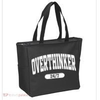 Overthinker 24/7 Funny Over Think Thinking Tote Bag thumb 2