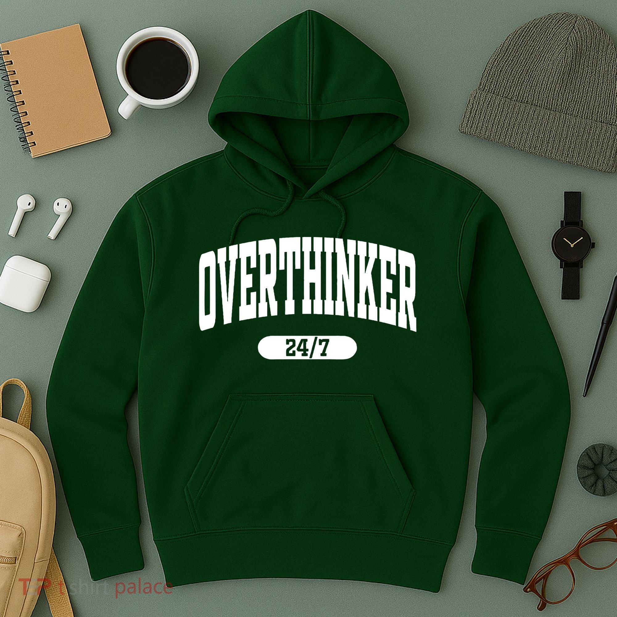 Overthinker 24/7 Funny Over Think Thinking Hoodie