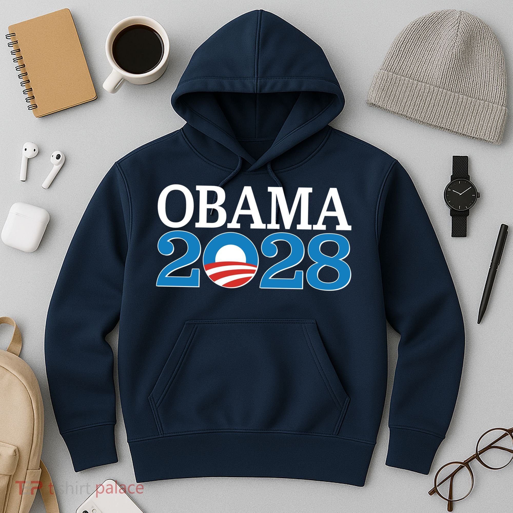 Obama 2028 Logo Hoodie