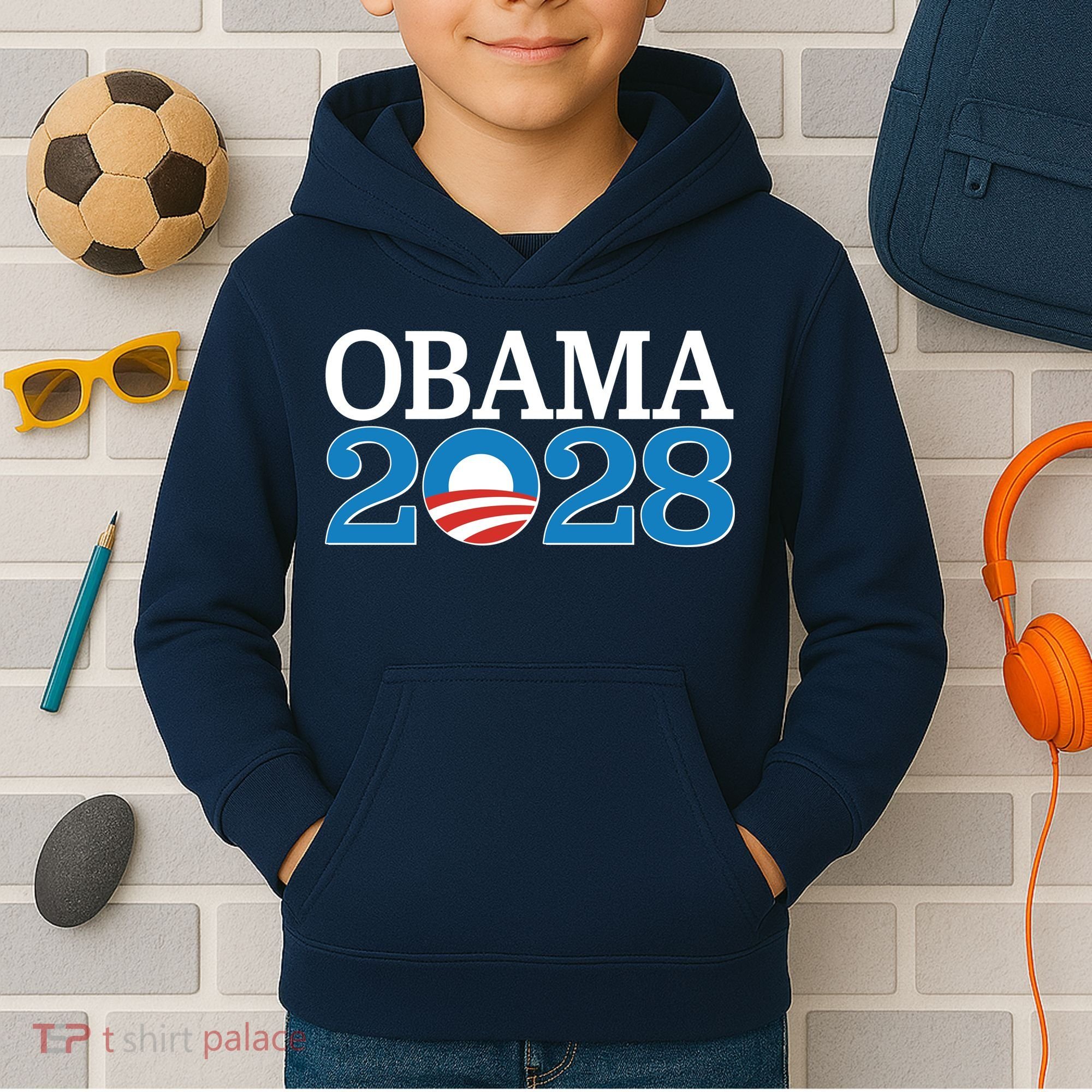 Obama 2028 Logo Kids Hoodie
