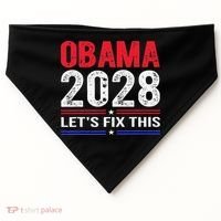 Obama 2028 Lets Fix This USA-Made Doggie Bandana thumb 0