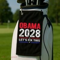 Obama 2028 Lets Fix This Golf Towel thumb 2