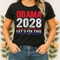 Obama 2028 Lets Fix This Women's T-Shirt thumb 2