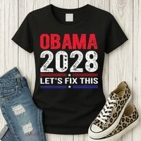Obama 2028 Lets Fix This Women's T-Shirt thumb 3