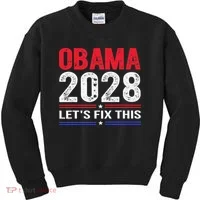 Obama 2028 Lets Fix This Kids Sweatshirt thumb 0