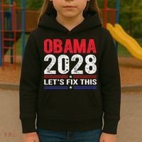 Obama 2028 Lets Fix This Kids Hoodie thumb 3