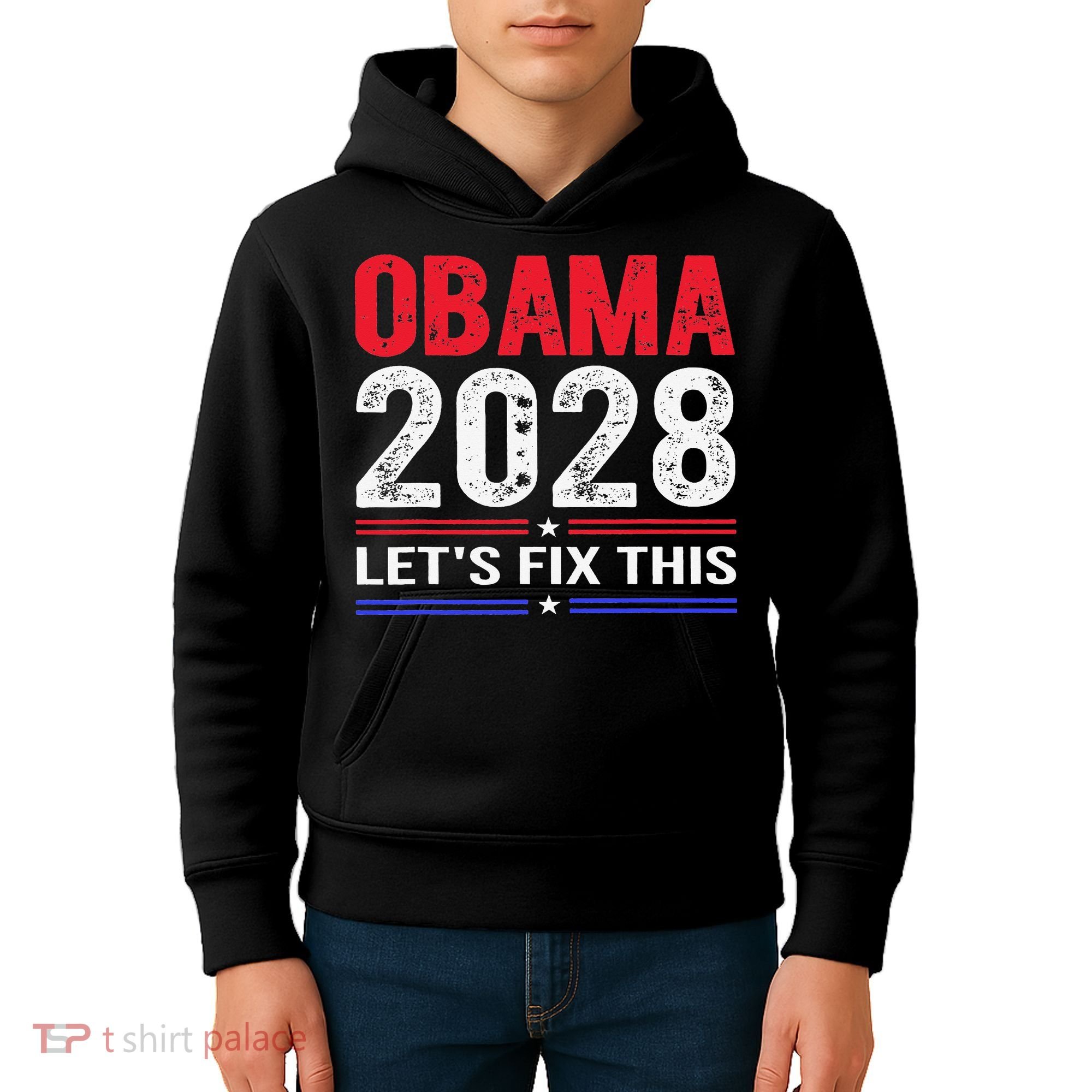 Obama 2028 Lets Fix This Kids Hoodie
