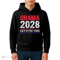 Obama 2028 Lets Fix This Kids Hoodie thumb 4