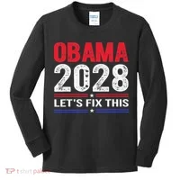 Obama 2028 Lets Fix This Kids Long Sleeve Shirt thumb 0
