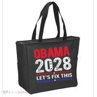 Obama 2028 Lets Fix This Tote Bag thumb 2